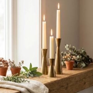 Brass Candle Holder Set